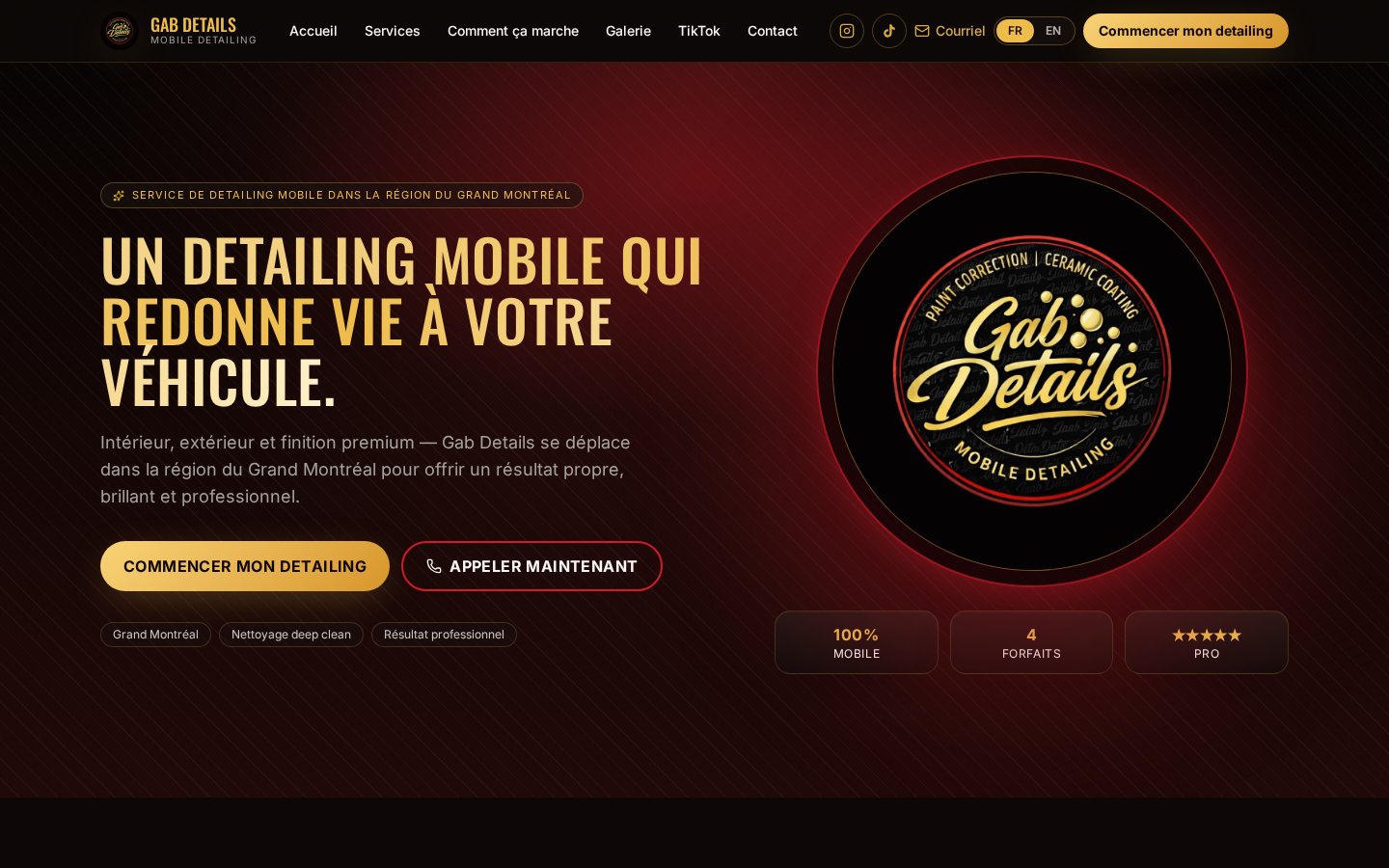 Gab Details — aperçu du site